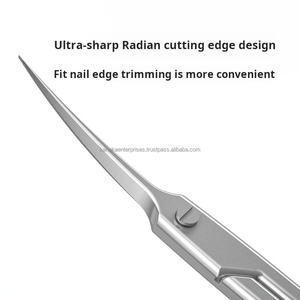 Ciseaux à ongles professionnels en acier inoxydable, pointes incurvées précises et aiguisées pour une coupe facile des cuticules, outil pour les ongles - Product Image 6