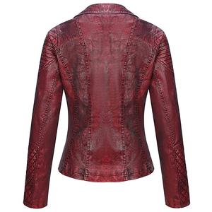 Chaqueta de cuero de mujer a la moda al por mayor, chaquetas de mujer de tendencia de cuero natural de vaca transpirable para primavera y otoño - Product Image 6