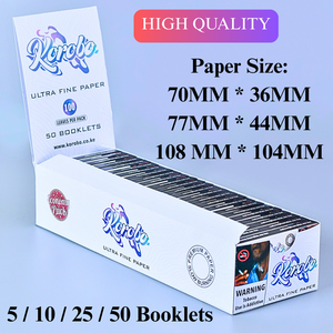 กระดาษมวนบุหรี่พรีเมียม โคโรโบ ไวท์ อัลตร้า-ธิน สโลว์เบิร์น สำหรับมวนแบบเรียบง่าย ขนาดปกติและคิงไซส์ - Product Image 6