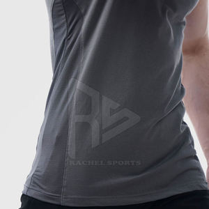 Venta directa de fábrica de camiseta sin mangas de talla grande para hombre, ropa deportiva de verano de Pakistán, tejido de punto informal, logotipo personalizable - Product Image 6