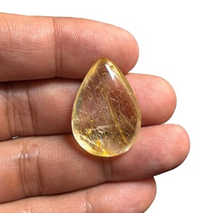 คอลเลกชันสวยงาม 2023 สวยงาม 34.10ธรรมชาติGolden Rutileควอตซ์Cabochonอัญมณีหลวมพร้อมส่งโดยตรงจากอินเดียอัญมณี - Product Image 3