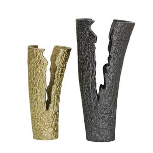 Vase à fleur en métal décoratif fait à la main de luxe Vase d'art moderne artisanal pour les intérieurs de maison élégants - Product Image 6