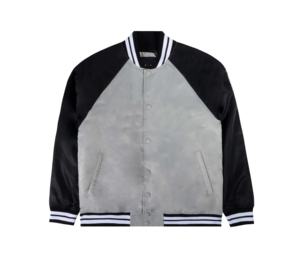 Chaqueta universitaria de satén de marca, estilo bombardero OEM personalizado para amantes de la ropa de calle, prendas de vestir exteriores para clima frío para jóvenes - Product Image 4
