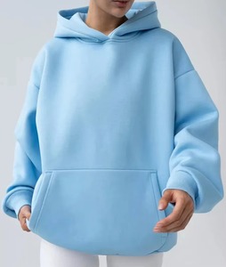 Sudadera con capucha de lana de algodón 100 Heavyeight de 400gsm de gran tamaño para hombre - Product Image 3