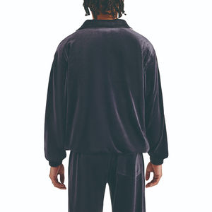 Ensemble de survêtement vintage pour homme de haute qualité, veste en polaire à fermeture éclair à manches longues d'hiver, séchage rapide, couleur contrastée sur le côté, pantalon à jambes larges - Product Image 4