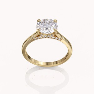 Vente en gros D Color Vvs1 Diamants naturels Bagues Halo cachées taille ovale 18k 14k 9k Bagues de fiançailles de mariage de luxe pour femmes OEM - Product Image 5