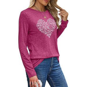 Camisetas de Manga Larga para Mujer, Tejido de Punto Elástico Suave, Moda Moderna, Estilo Casual Vibrante - Product Image 2