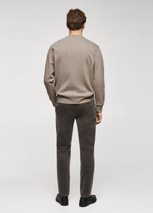 เสื้อสเวตเตอร์คอกลมแบบหนาของผู้ชายสำหรับฤดูใบไม้ร่วงเสื้อมีฮู้ดและสเวตเชิ้ตผ้าคอตตอน100% งานปักและพิมพ์ลาย - Product Image 5