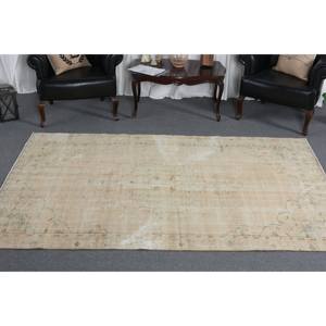 Tapis turc classique Vintage Beige 5.2x8.1 pieds laine Latex support grande surface Rectangle Patchwork motif pour couloir chambre décor - Product Image 3