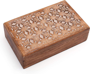 Boîte à bijoux décorative en bois faite à la main, boîte à souvenirs, coffre au trésor, porte-bijoux, boîte à montres, rangement - Product Image 4