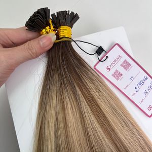 ผมต่อเวียดนามคุณภาพหรู 16 นิ้ว ผมตรงแบบ Double Drawn เย็บด้วยเครื่องจักร แบบ Double Weft ผมแท้ Remy Virgin  6/5Q+4Q  แบบ Balayage - Product Image 1