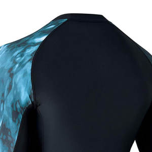 Protector de erupción de compresión atlética de manga larga para hombres Cómodo y transpirable Color sólido Hombres MMA Rash Guard - Product Image 6