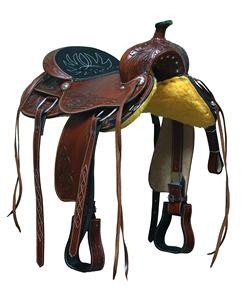 Selle de cheval western de qualité supérieure, personnalisée, avec siège en cuir souple, pour l'équitation, au meilleur prix - Product Image 1