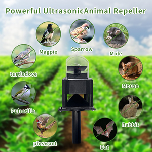 Elektrische vogelafschrikmiddelen voor tuinen die vogels niet beschadigen; op zonne-energie. - Product Image 4