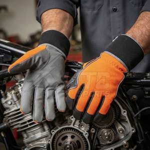 Gants de travail pour garage très demandés, gants mécaniques avec une forte adhérence de la paume pour la réparation automobile, le service automobile, l'atelier et les travaux avec des outils. - Product Image 6