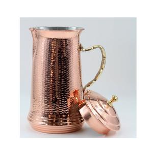 เหยือกทองแดงบริสุทธิ์พร้อมภาชนะอายุรเวททำด้วยมือแบบโบราณสำหรับเก็บน้ำดื่มทุกวันห้องครัวที่จำเป็นสำหรับการรับประทานอาหาร - Product Image 3