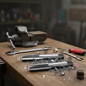 Set di 3 maschi da filettatura manuali per sgrossatura, intermedia e finitura, in acciaio al cromo - Product Image 3