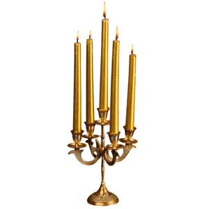 Creative Gold Finish <b>Brass</b> 3 Arm Candelabra Candle <b>Holder</b> Decorative Metal <b>Candlestick</b> Stand For Home Decor Affordable Price - Product Image 4