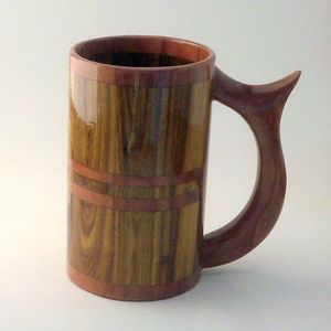 RUSTIC TOP QUALITY WOODEN BEER <b>MUG</b> <b>BAMBOO</b> HANDLE COFFEE <b>Mug</b> Office Home Business Gift Wholesale <b>Mug</b> Christmas - Product Image 5