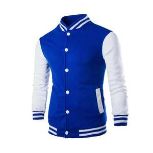 Personnalisable Hommes Hiver Varsity Veste Respirant Laine Corps Matelassé Cuir Manches Longues Bouton Fermeture Toile High Street - Product Image 5