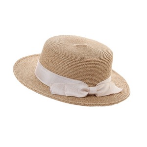 Elegant Wholesale Boater <b>Straw</b> <b>Hat</b> Feminine Bow 2026 Good Sun Protection for All Seasons Made Grass for Daily Party Use Outdoor - Product Image 3