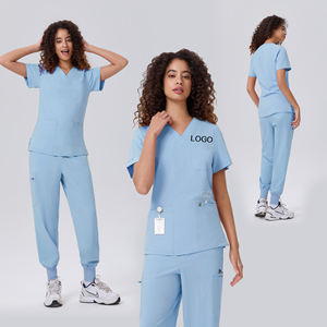 Nouveaux ensembles d'uniformes médicaux en polyester pour femmes et hommes, tenues d'infirmiers en tissu tissé, adaptées aux professionnels de la santé - Product Image 2