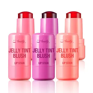 New Arrival Vegan And Cruelty-Free Red Berry Plum Coral Orange Lip And Cheek Blush Stain Jelly Tint Private Label Gel Form 5g