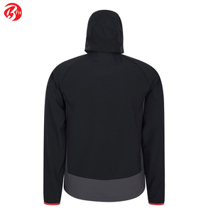 Dernier design de veste Softshell chaude pour hommes avec capuche imperméable pour les sports d'extérieur, vêtements de course à pied et col montant - Product Image 4