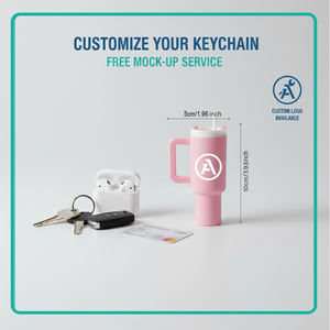 พวงกุญแจแก้วมินิพิมพ์โลโก้ พวงกุญแจแก้วมินิหลากสี พวงกุญแจใส่ลิปบาล์ม อุปกรณ์เสริมพวงกุญแจ - Product Image 2