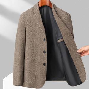 Veste de costume formelle ajustée pour homme personnalisable, blazer élégant, nouveau costume d'affaires classique décontracté, vêtements de mariage, couleur unie - Product Image 1