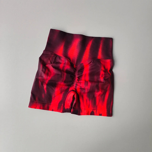 Pantalones cortos de Fitness Tie Dye para mujer, cintura alta, melocotón, cadera, levantamiento de glúteos, mallas de entrenamiento de secado rápido, pantalones cortos para mujer - Product Image 1