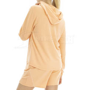 Conjunto corto de Sudadera con capucha para mujer de gran tamaño 2023 estilo informal de moda con patrón sólido para invierno-MOQ bajo - Product Image 2