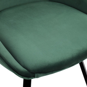 Sillas de tela verde de diseño minimalista nórdico moderno para sala de estar, sillas de comedor para el hogar de alta calidad - Product Image 5