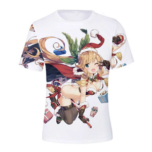 Camisetas Navideñas para Mujer, Estilo Cómodo, Precios Premium, Mezcla de Bambú/Algodón, Manga Corta, Cuello Redondo, Transpirable, Secado Rápido, Personalizable - Product Image 3