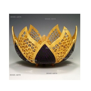 Tazón Decorativo de Hierro de Primera Calidad, Color Negro y Dorado, Tamaño Personalizado, Tazón para Servir Dulces para Uso Doméstico - Product Image 1