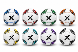 Ballons de football personnalisés X pour terrain en gazon |   Blanc Noir Or |   Logo X |   Fabricant OEM ODM |   Qualité de conception haut de gamme | - Product Image 5