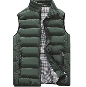 Veste matelassée en nylon patchwork sans manches pour homme, coupe-vent et respirante, à bouton unique, services OEM personnalisés - Product Image 2