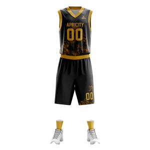 Ensemble de maillot et short de basket-ball léger et personnalisable pour hommes, tissu respirant pour une utilisation en intérieur/extérieur - Product Image 2