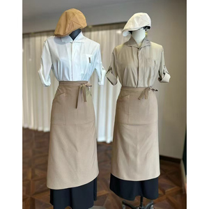 Wholesale Custom Restaurant &amp; Bar Kitchen <strong>Chef</strong> Uniform Half Apron for Men and Women Woven Fabric <strong>Chef's</strong> Uniform <strong>Set</strong>