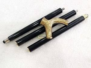 Bastón de madera hecho a mano con mango de latón y punta de hierro para senderismo y actividades al aire libre - Product Image 5