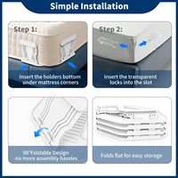 Support de sangles de drap de lit élargir les supports d'angle ouverts pour un ajustement ferme et serré Excellente option de cadeau pour les ensembles de housse de couette de taie d'oreiller de drap