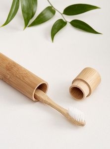 2025 brosse à dents en bambou naturel taille de voyage compacte antibactérienne écologique, infusée de charbon de bois léger et conception sûre pour la planète - Product Image 4