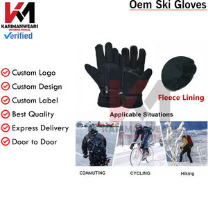 Gants en cuir à 5 doigts, laine de qualité supérieure, isolés, pour le ski alpin, gants d'hiver pour hommes et femmes, durables, chauds, résistants à l'eau, par temps froid - Product Image 3
