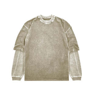 Sudadera Corta Cuadrada de Algodón 100% Lavado al Ácido, de Alta Calidad, con Logo Personalizado al por Mayor - Product Image 4