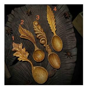 Cuchara de madera natural para tareas diarias de cocina, incluyendo Revolver, servir y mezclar ingredientes - Product Image 3