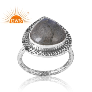 Hot Selling 925 Sterling Silver Natural <b>Labradorite</b> Gemstone <b>Ring</b> Custom Jewelry Manufacturer - Product Image 1