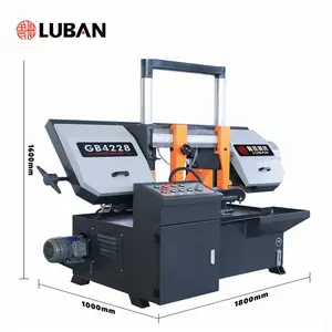 Máquina de serra de fita LUBAN para venda Máquina de serra de fita semiautomática de metal GB4228 para corte suave