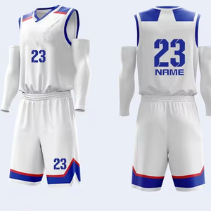 Individueller Teamsport schnell trocknend digital Sublimation ärmellos Basketballanzug für Erwachsenenspiele - Product Image 3