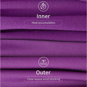 Conjunto de capa Base térmica transpirable para mujer, Calzoncillos largos que absorben la humedad, poliéster para deportes de invierno al aire libre, traje cepillado suave - Product Image 5