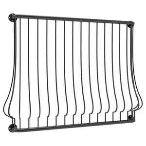 Grille de protection contre les flammes en fil de fer de grande qualité, accessoires pour cheminée, finition noire, écran de cheminée à panneau unique, écran de cheminée solide - Product Image 1